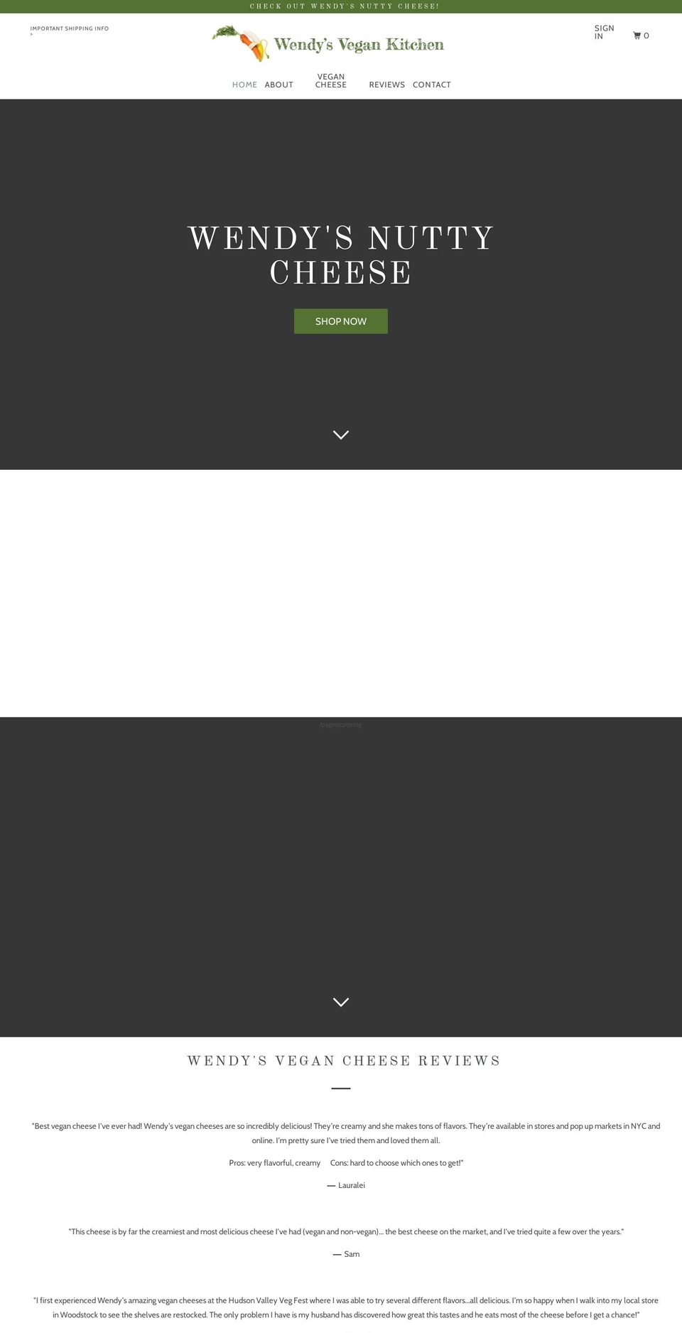 wendysvegankitchen.com shopify website screenshot