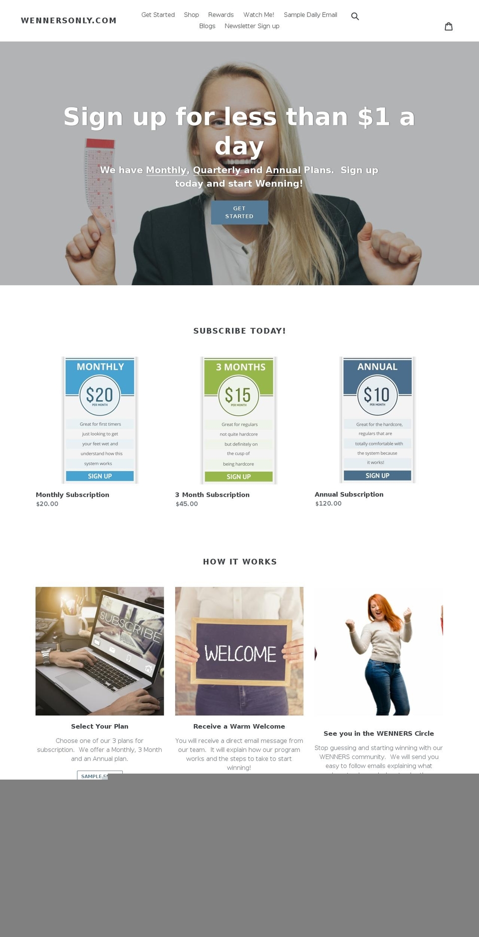 wennersonly.com shopify website screenshot