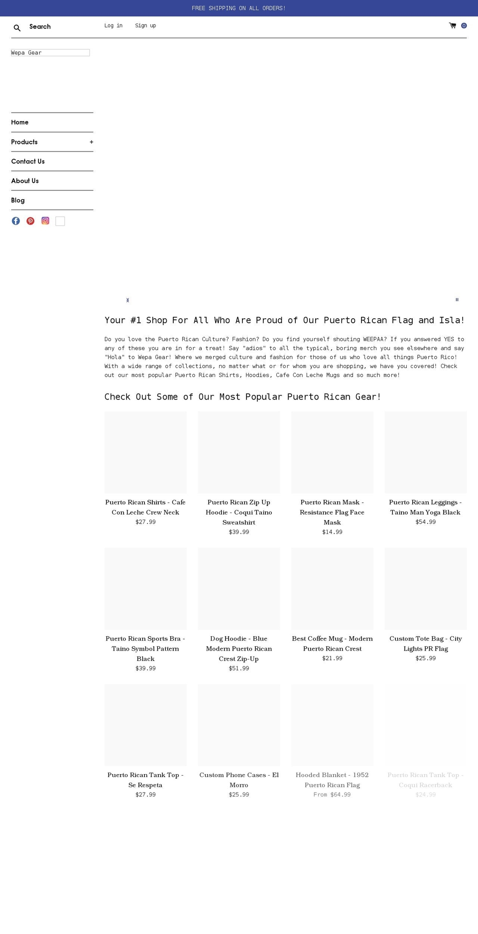wepagear.com shopify website screenshot