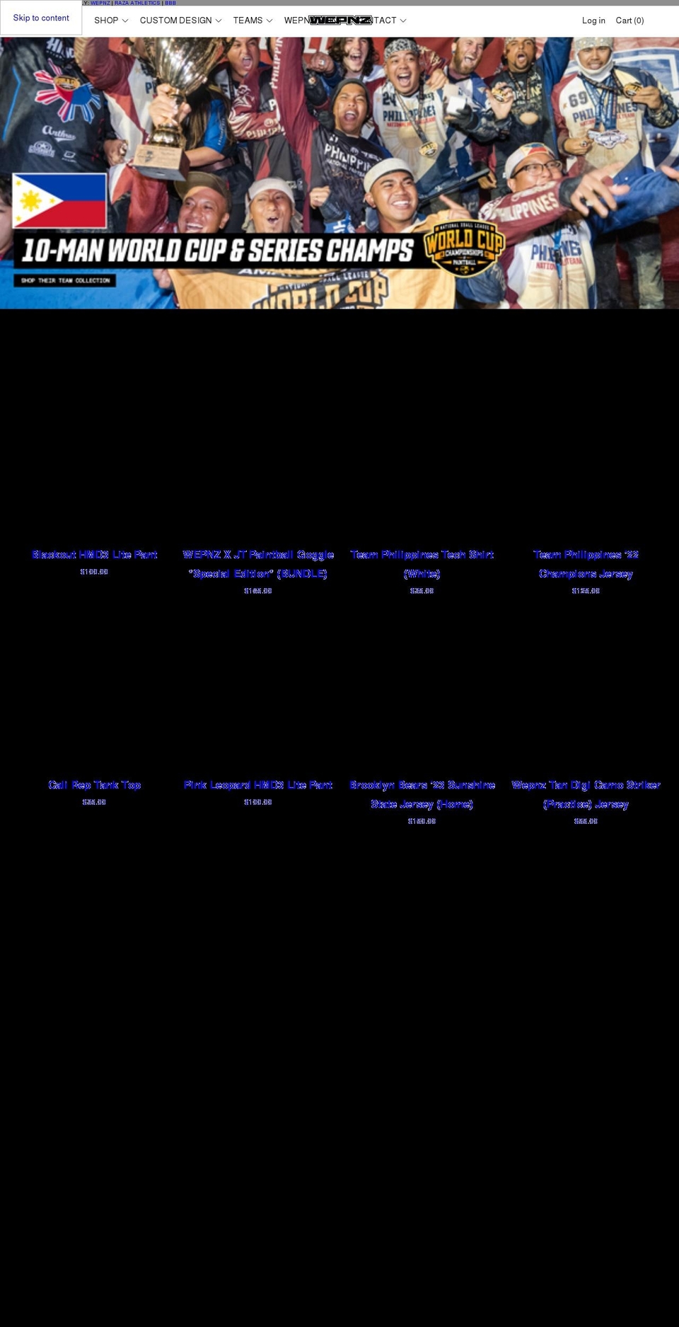 WEPNZ - Shopify theme site example wepnz.com