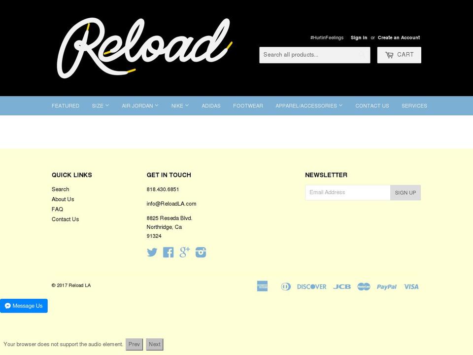 wereloadla.com shopify website screenshot