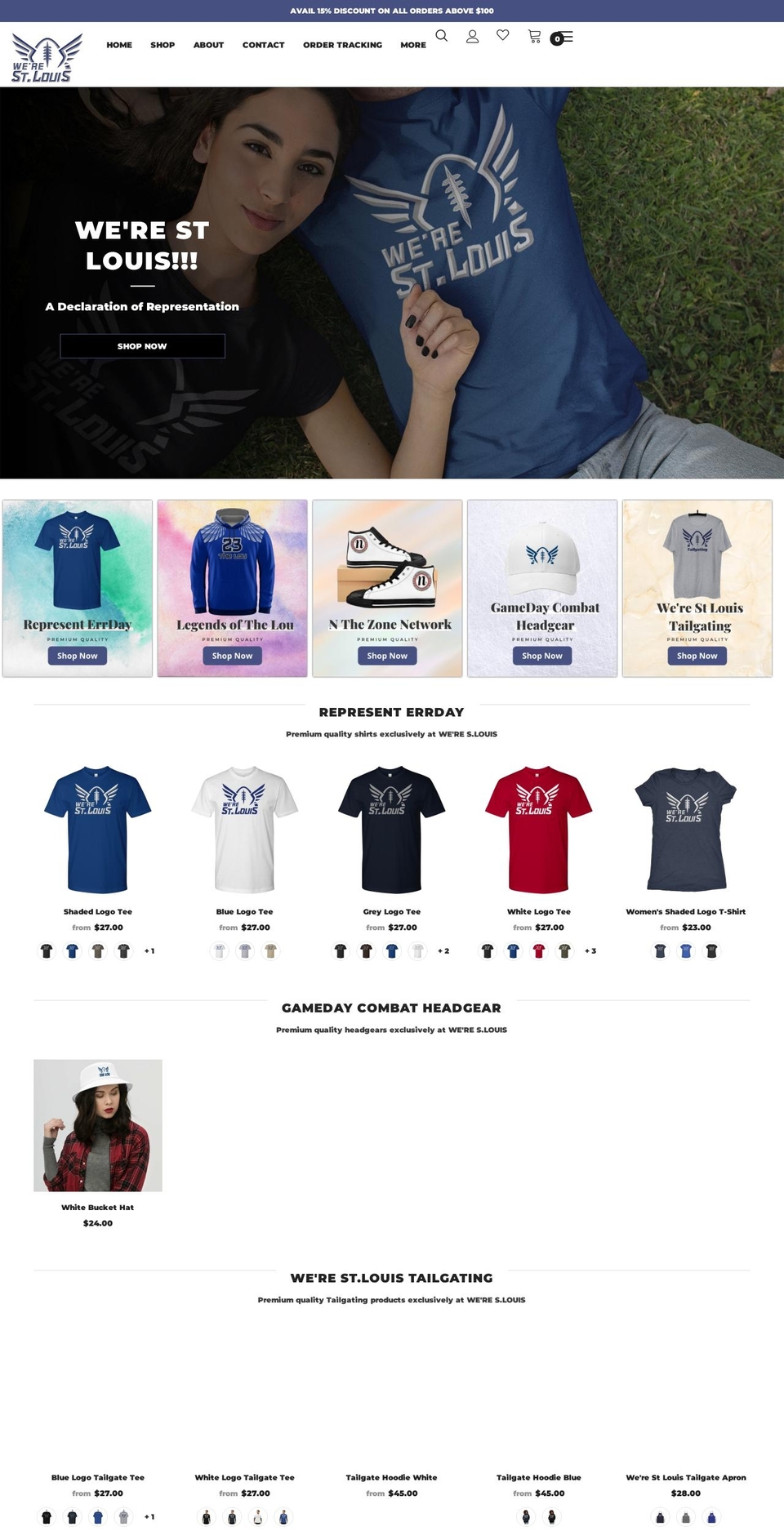 Development Shopify theme site example werestlouis.com