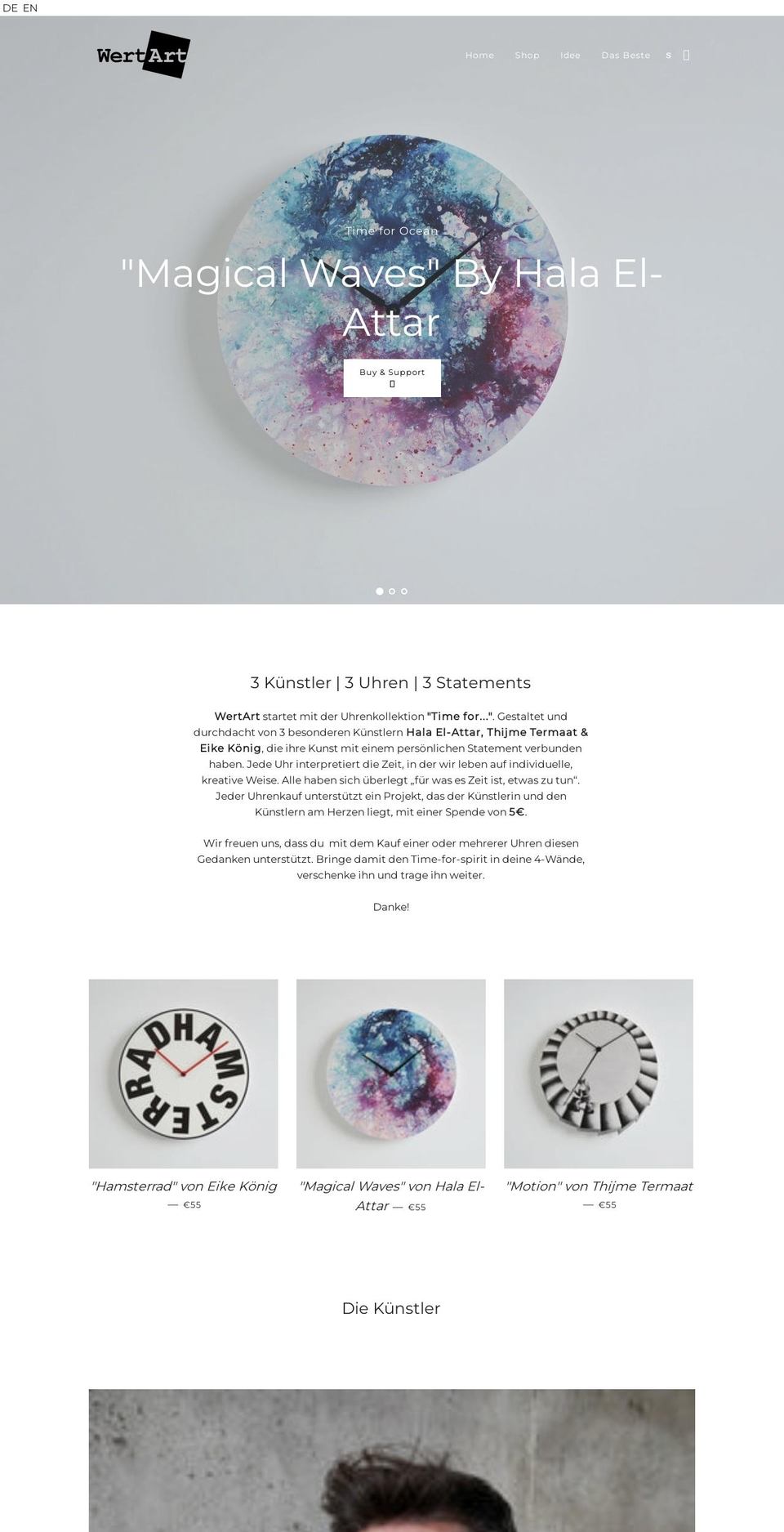 AKTUELL Shopify theme site example wertart.de