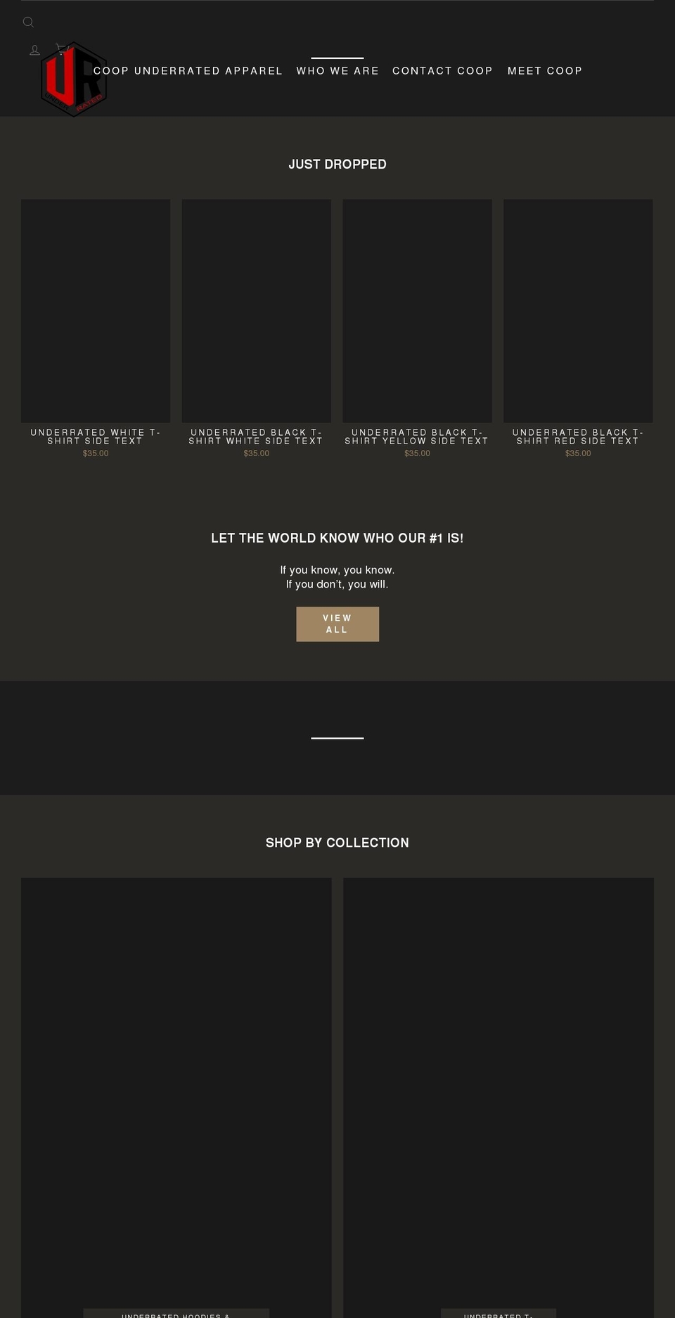 werunderrated.com shopify website screenshot