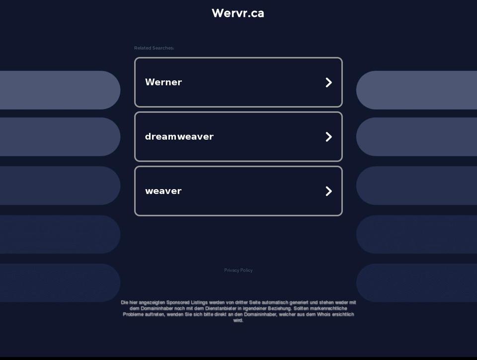 wervr.ca shopify website screenshot