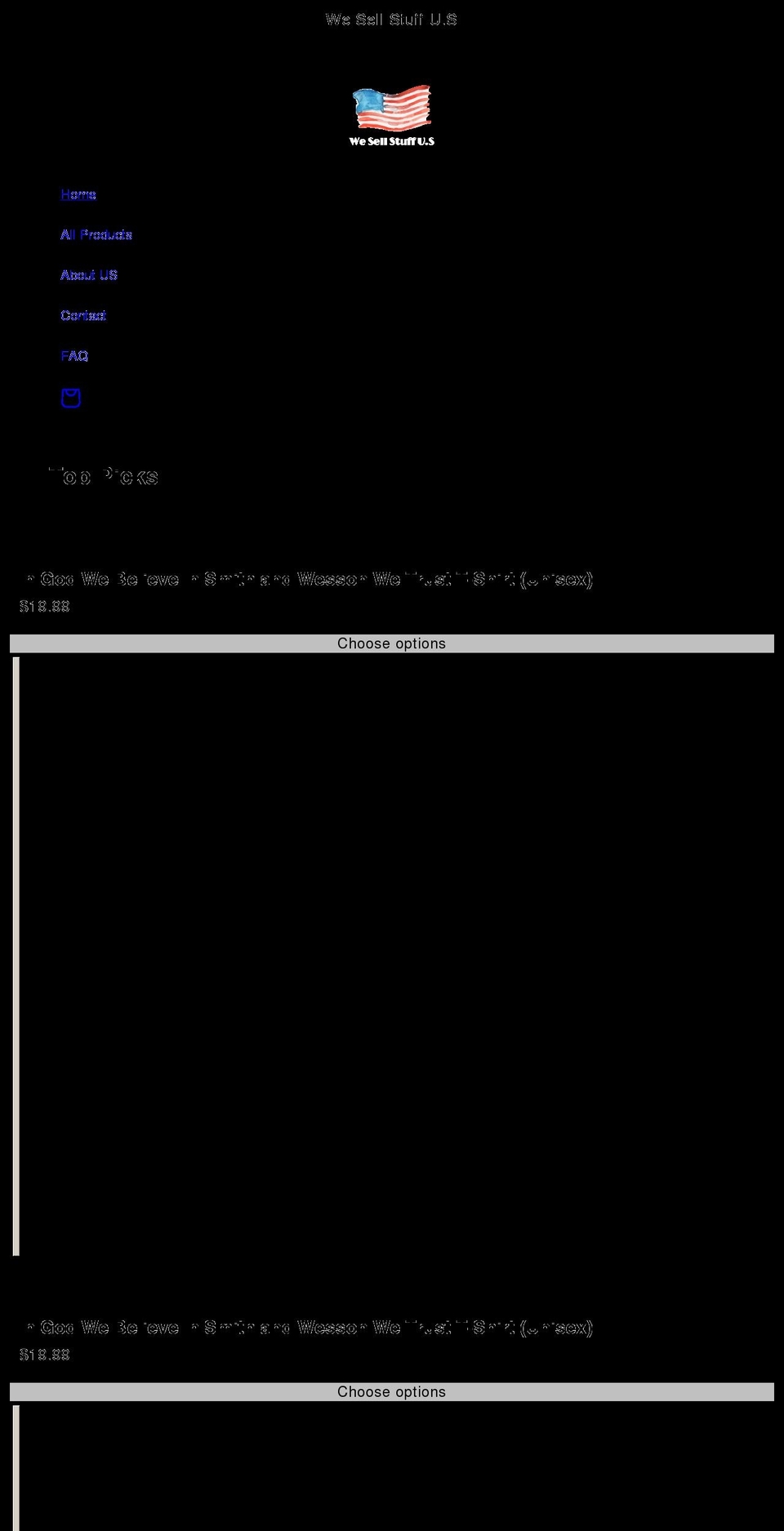 wesellstuffus.com shopify website screenshot