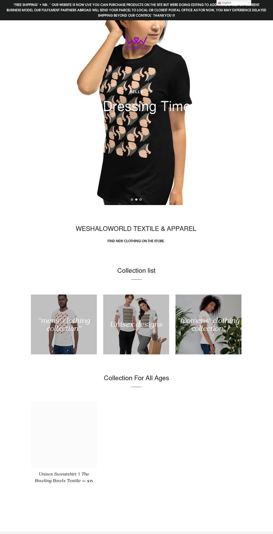 weshalo.com shopify website screenshot