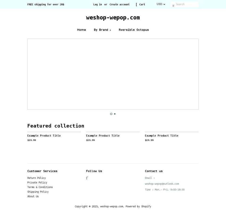 weshop-wepop.com shopify website screenshot