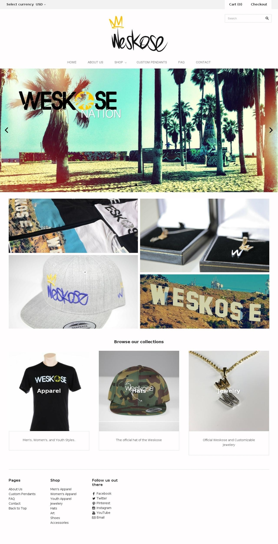 weskose.com shopify website screenshot