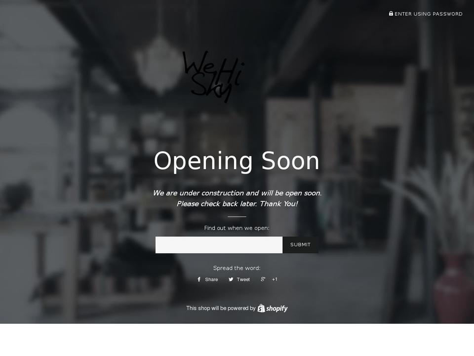 weskyhi.com shopify website screenshot