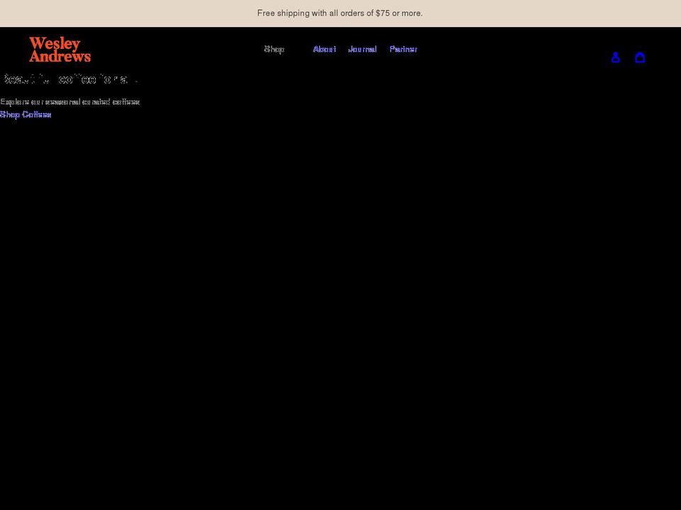 wesleyandrews.cc shopify website screenshot