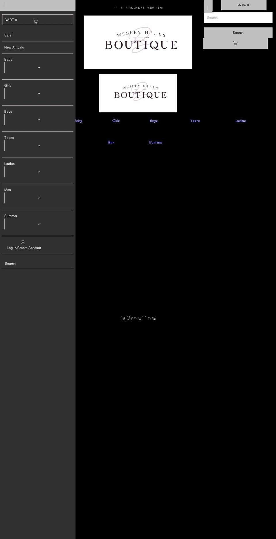 wesleyhillsboutique.com shopify website screenshot