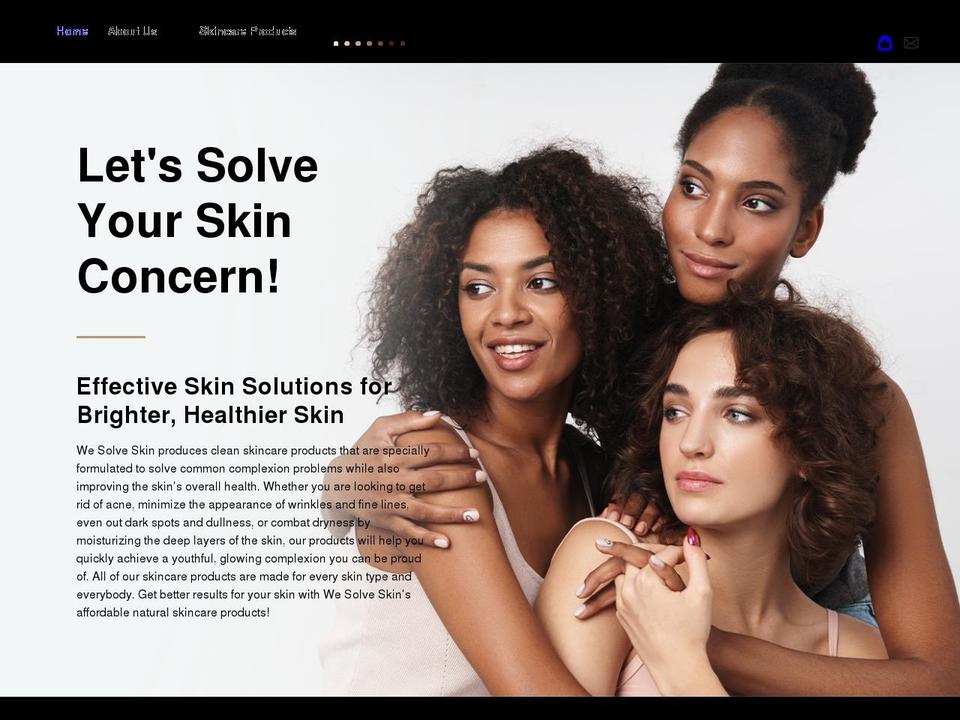 wesolveskin.com shopify website screenshot