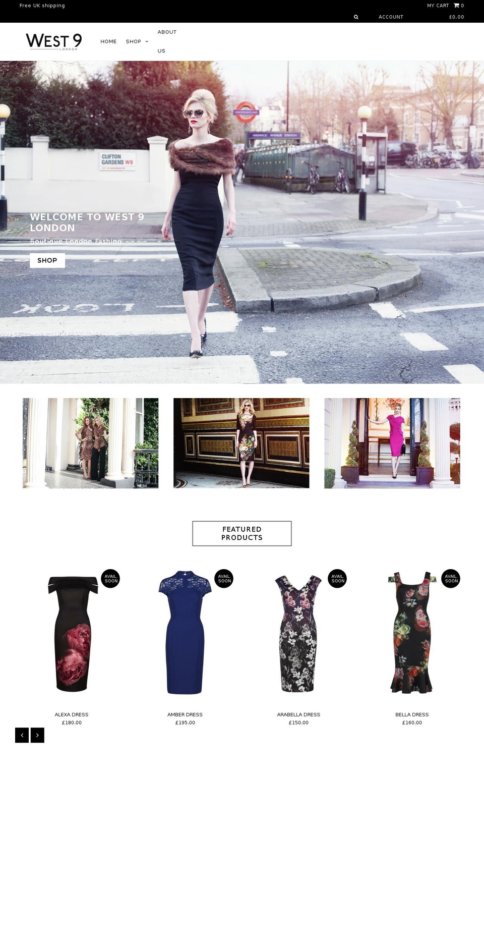 west9london.com shopify website screenshot