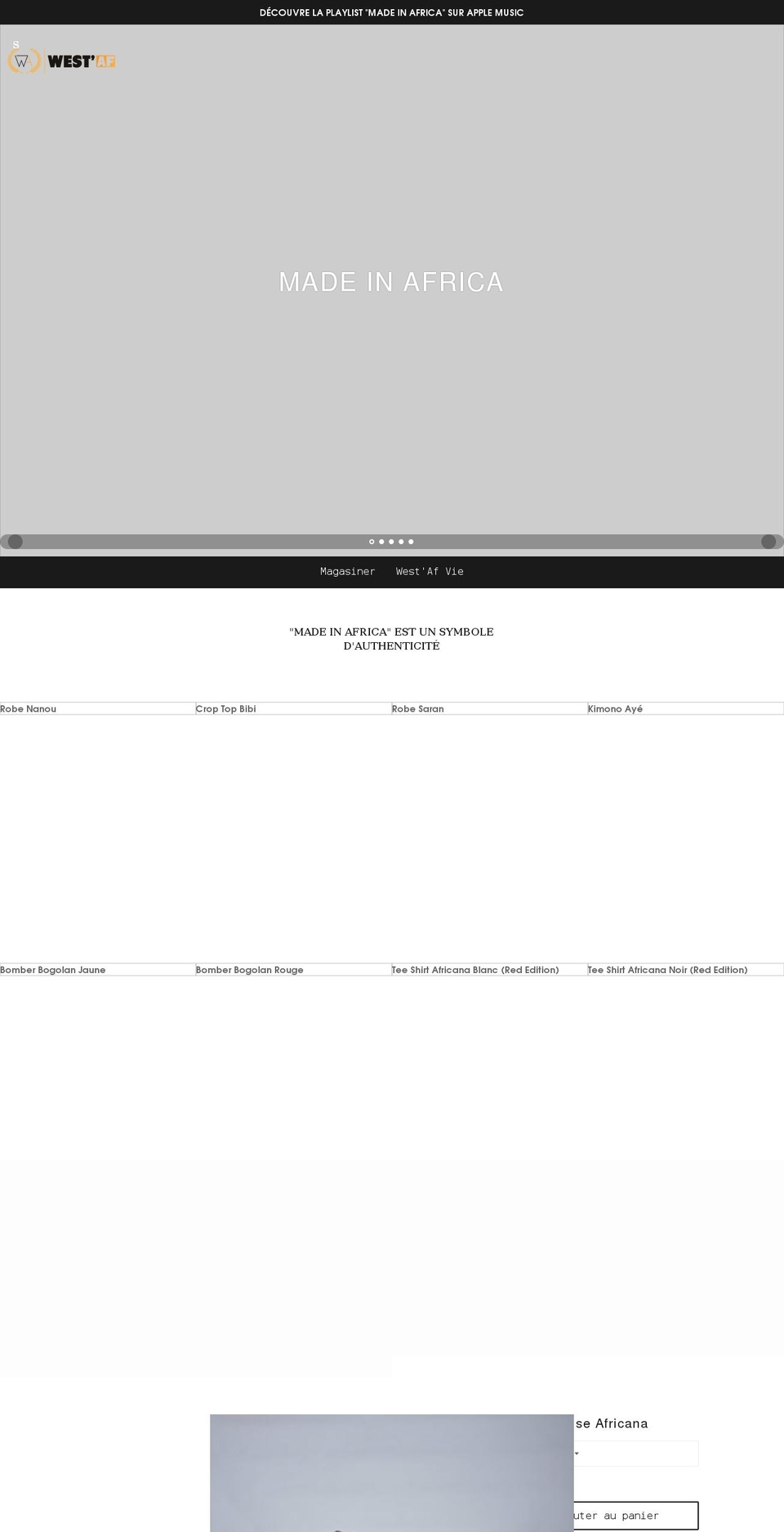 westafdesign.com shopify website screenshot