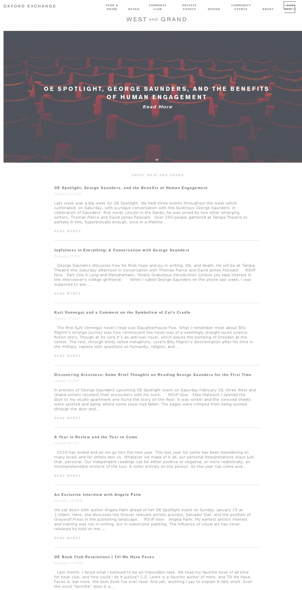 westandgrand.com shopify website screenshot