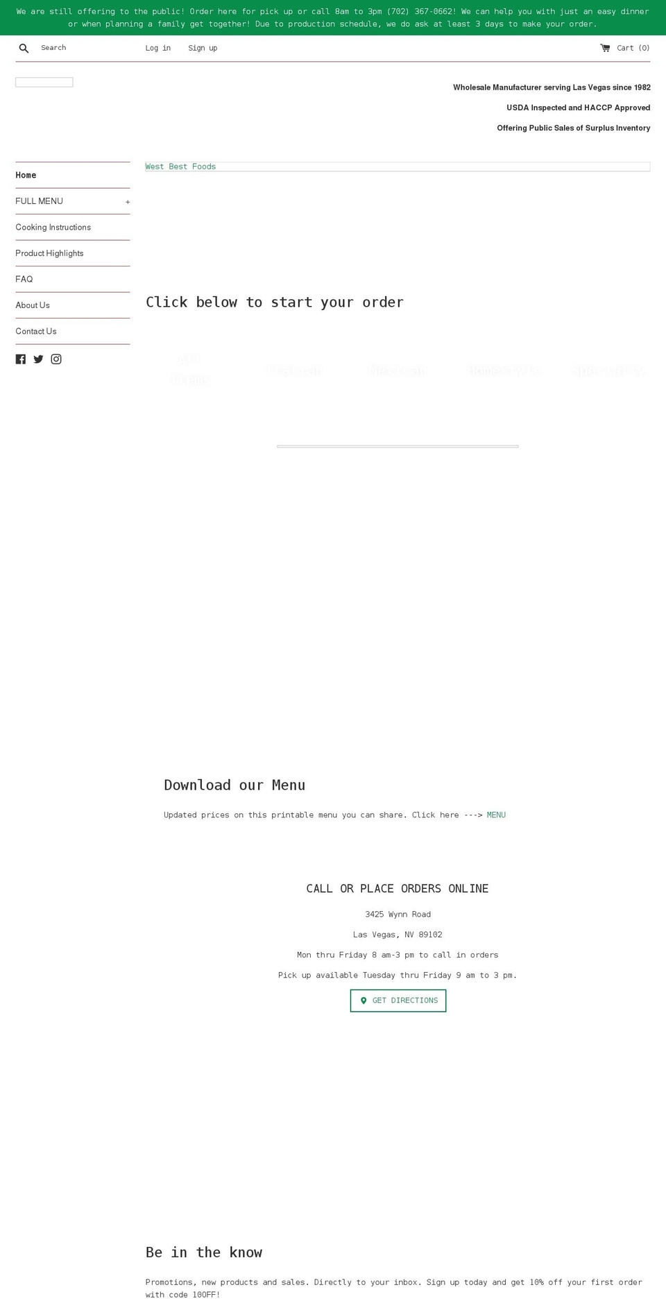 westbestorderonline.com shopify website screenshot