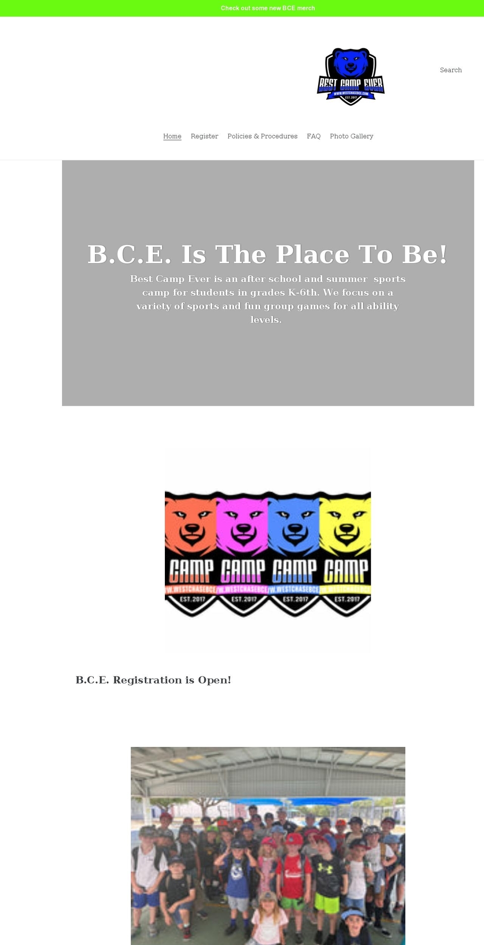 westchasebce.com shopify website screenshot