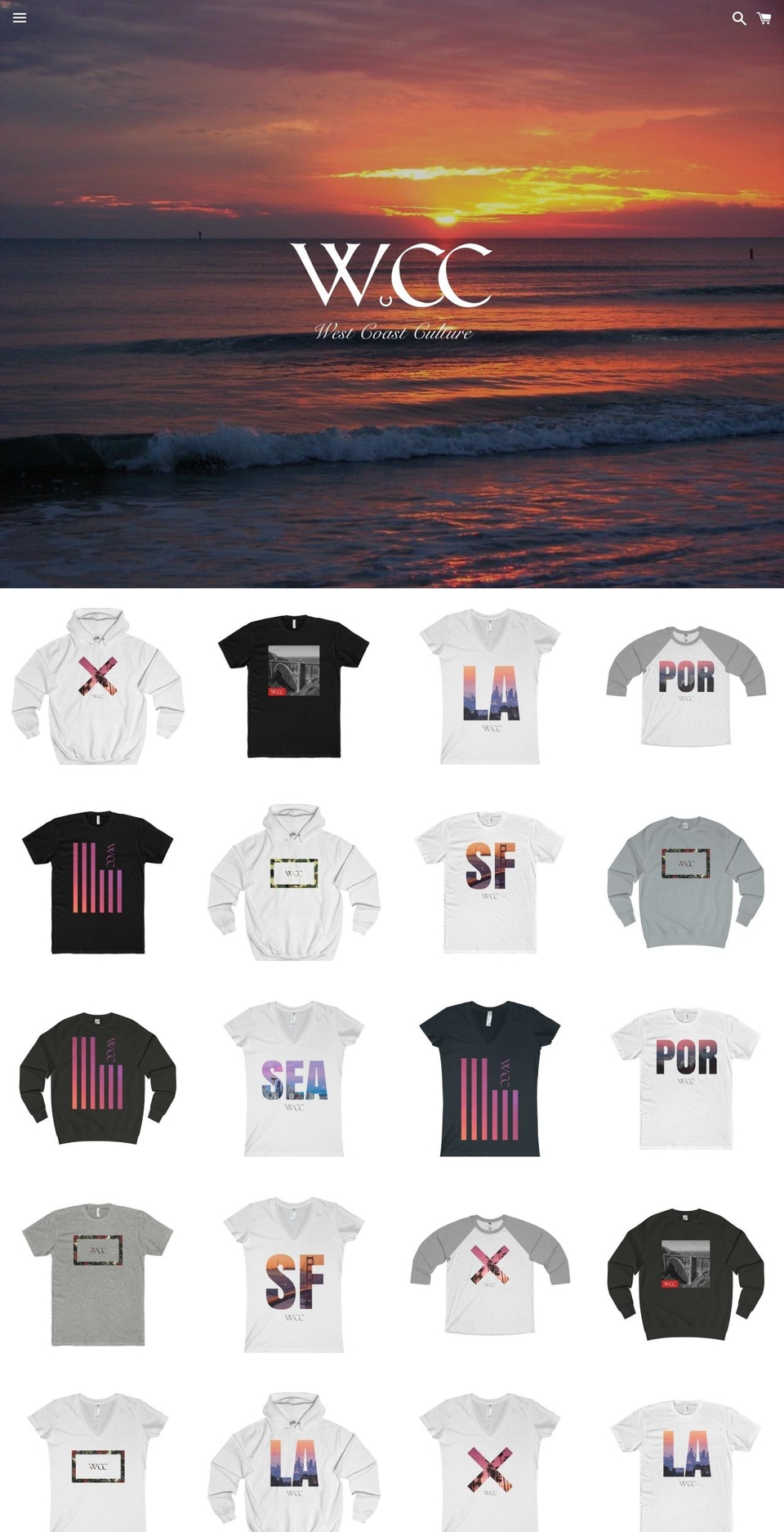 westcoastcultureco.com shopify website screenshot