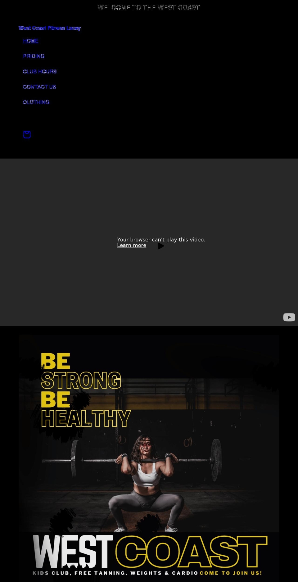 westcoastfitnesslacey.com shopify website screenshot