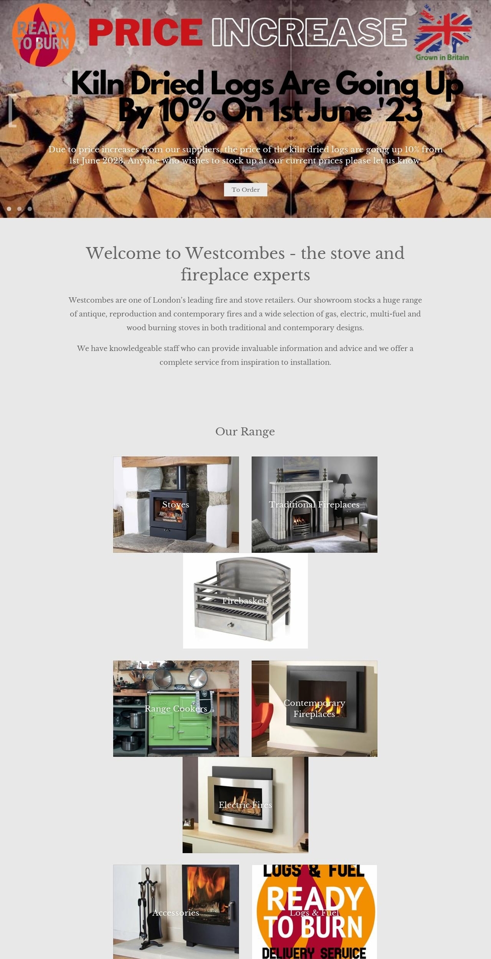 westcombes.co.uk shopify website screenshot