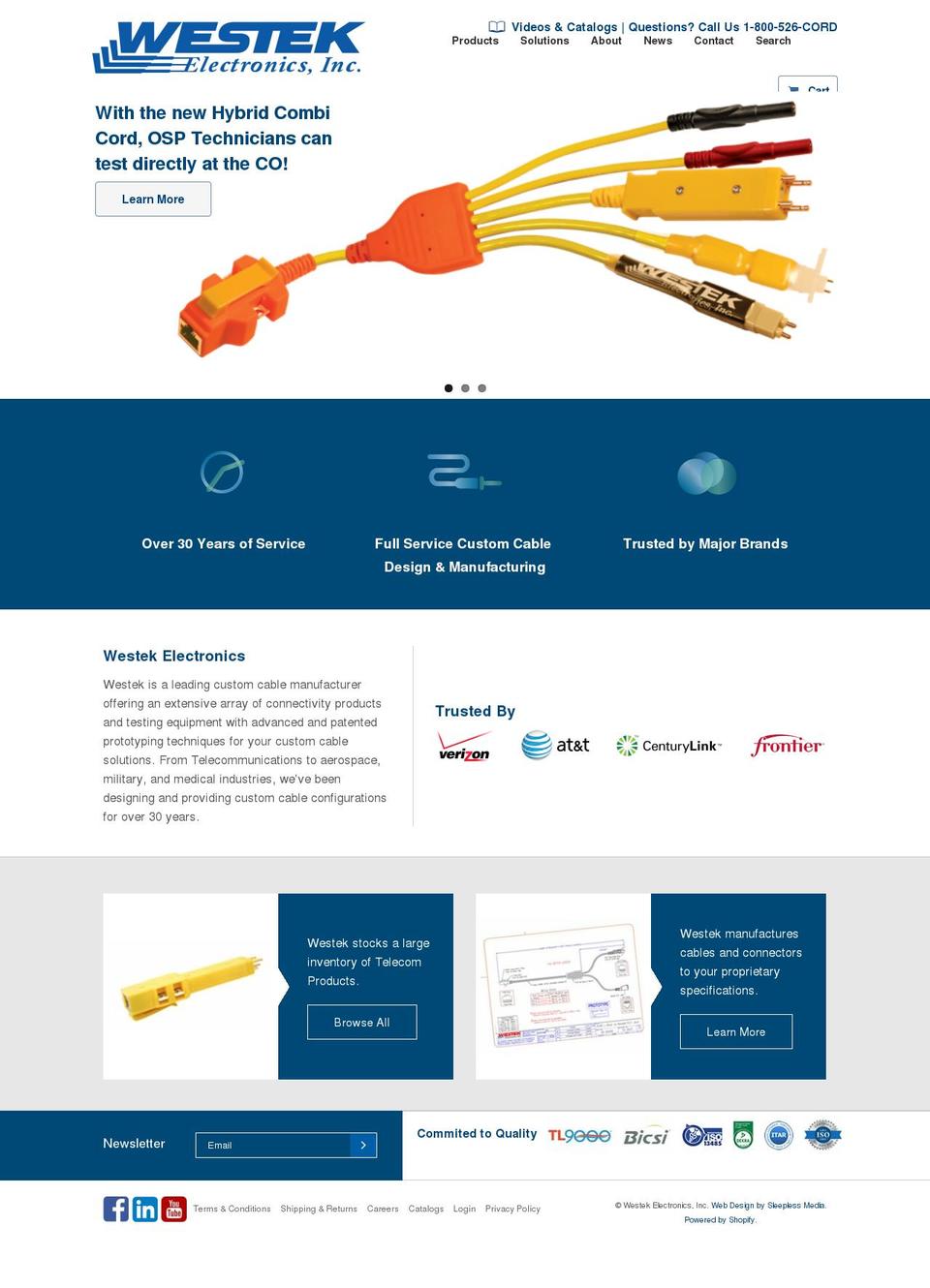 westek.com shopify website screenshot