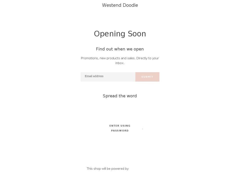 westend-doodle.com shopify website screenshot
