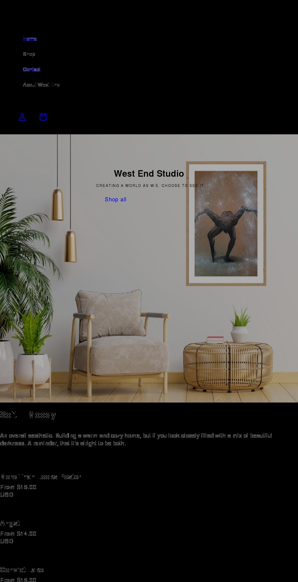 westendstudio.shop shopify website screenshot