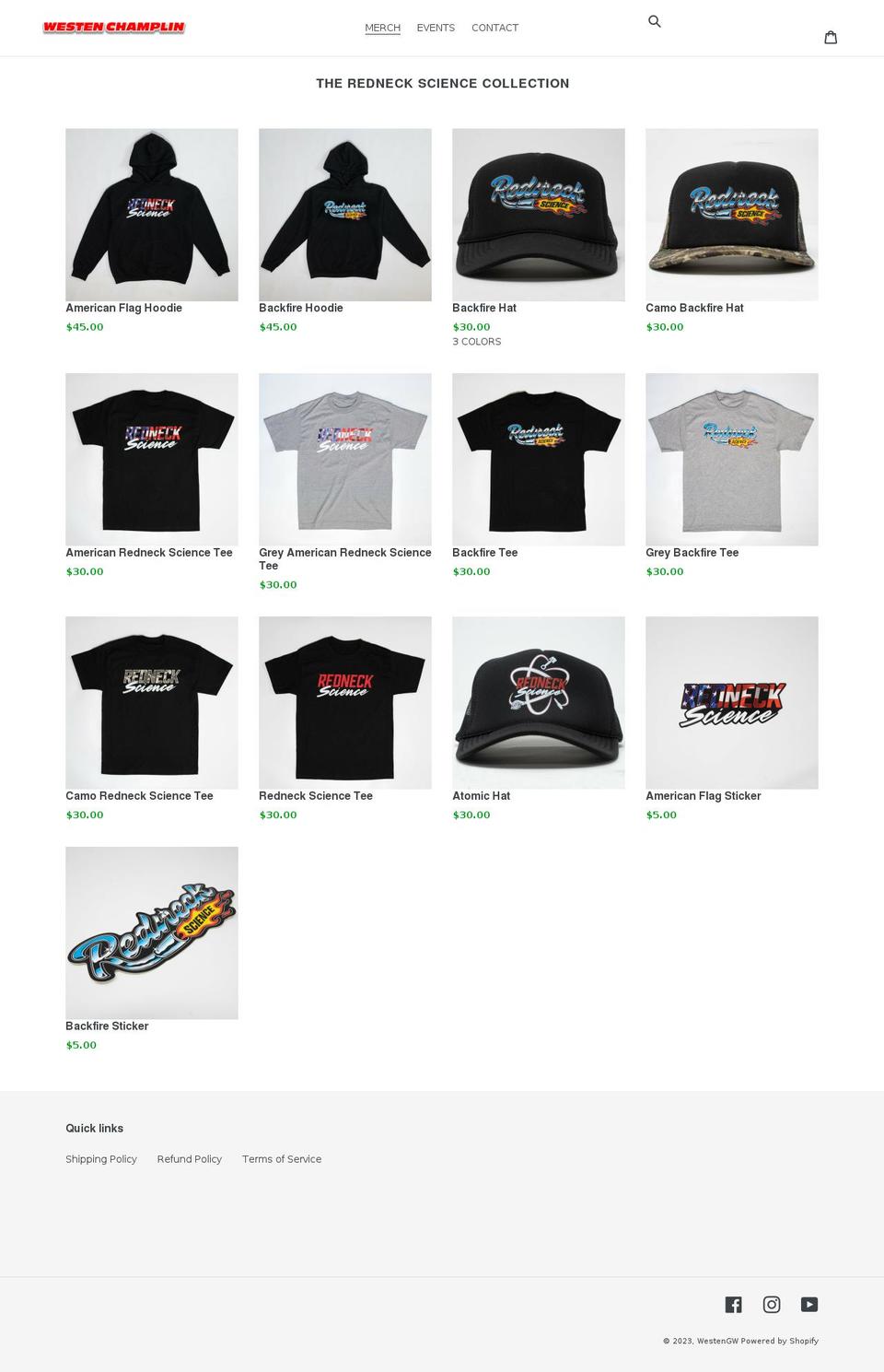 westengw.com shopify website screenshot