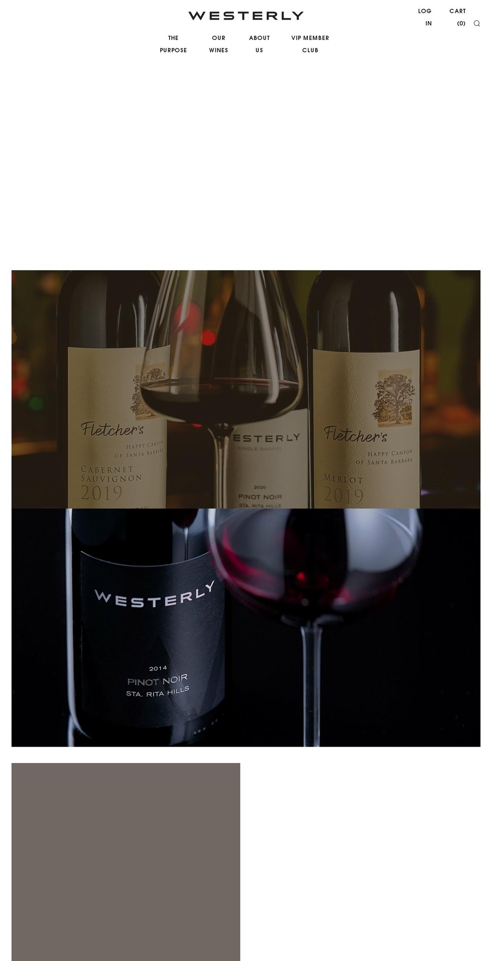 westerlywines.com shopify website screenshot