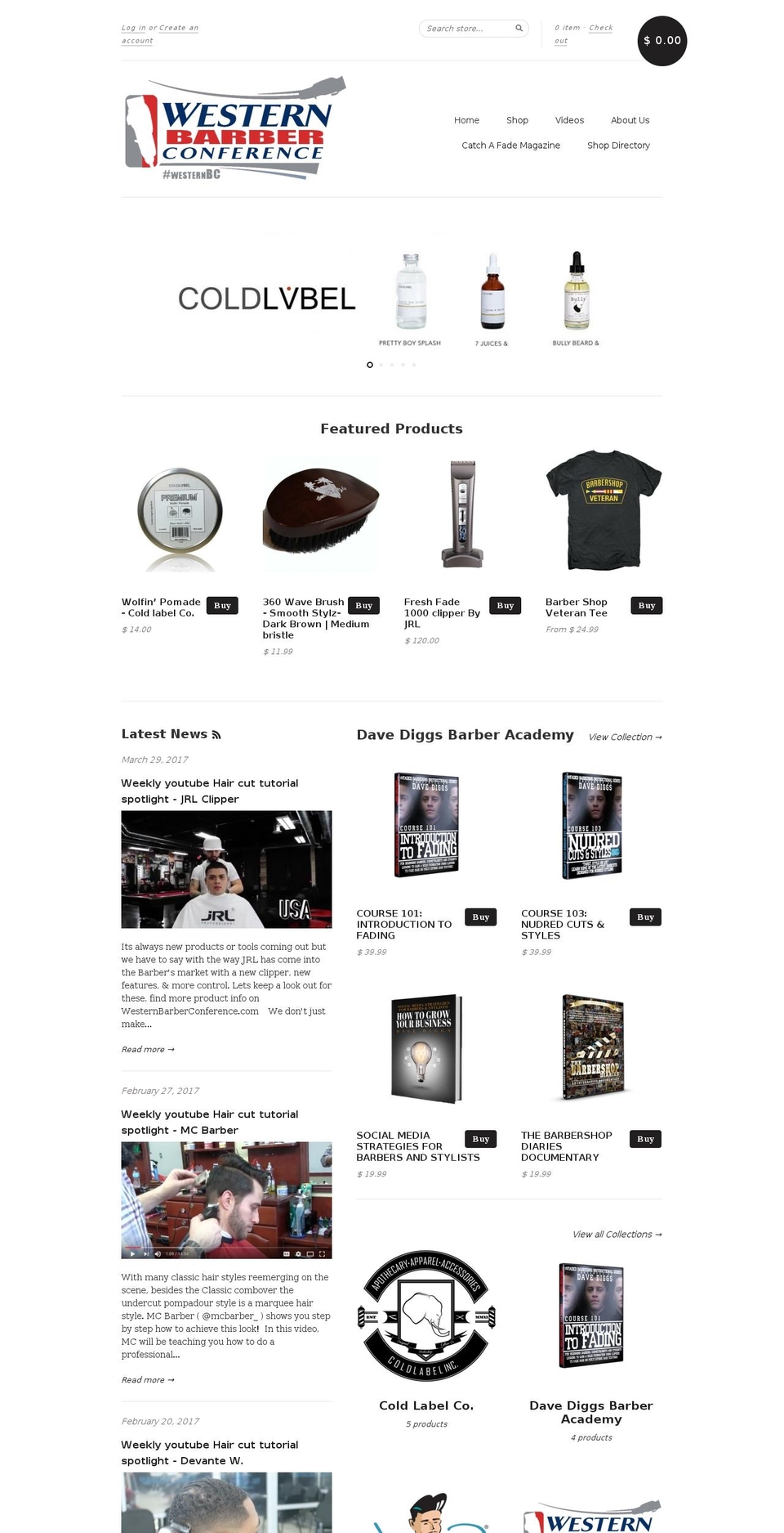 westernbarberconference.com shopify website screenshot