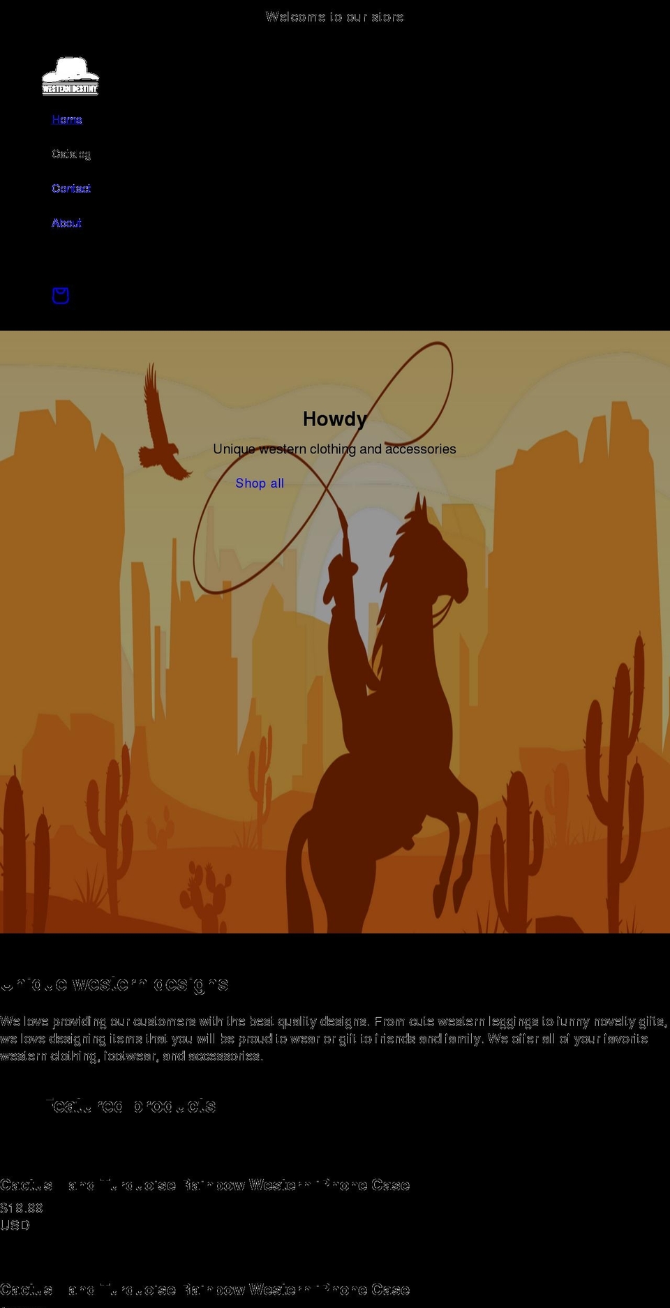 westerndestiny.com shopify website screenshot
