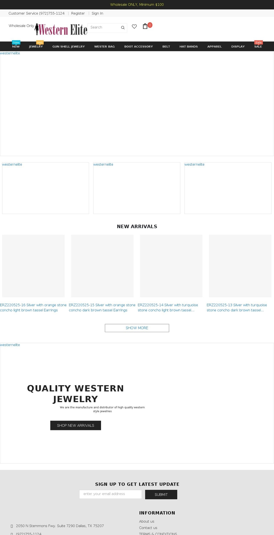 westernelitejewelry.com shopify website screenshot