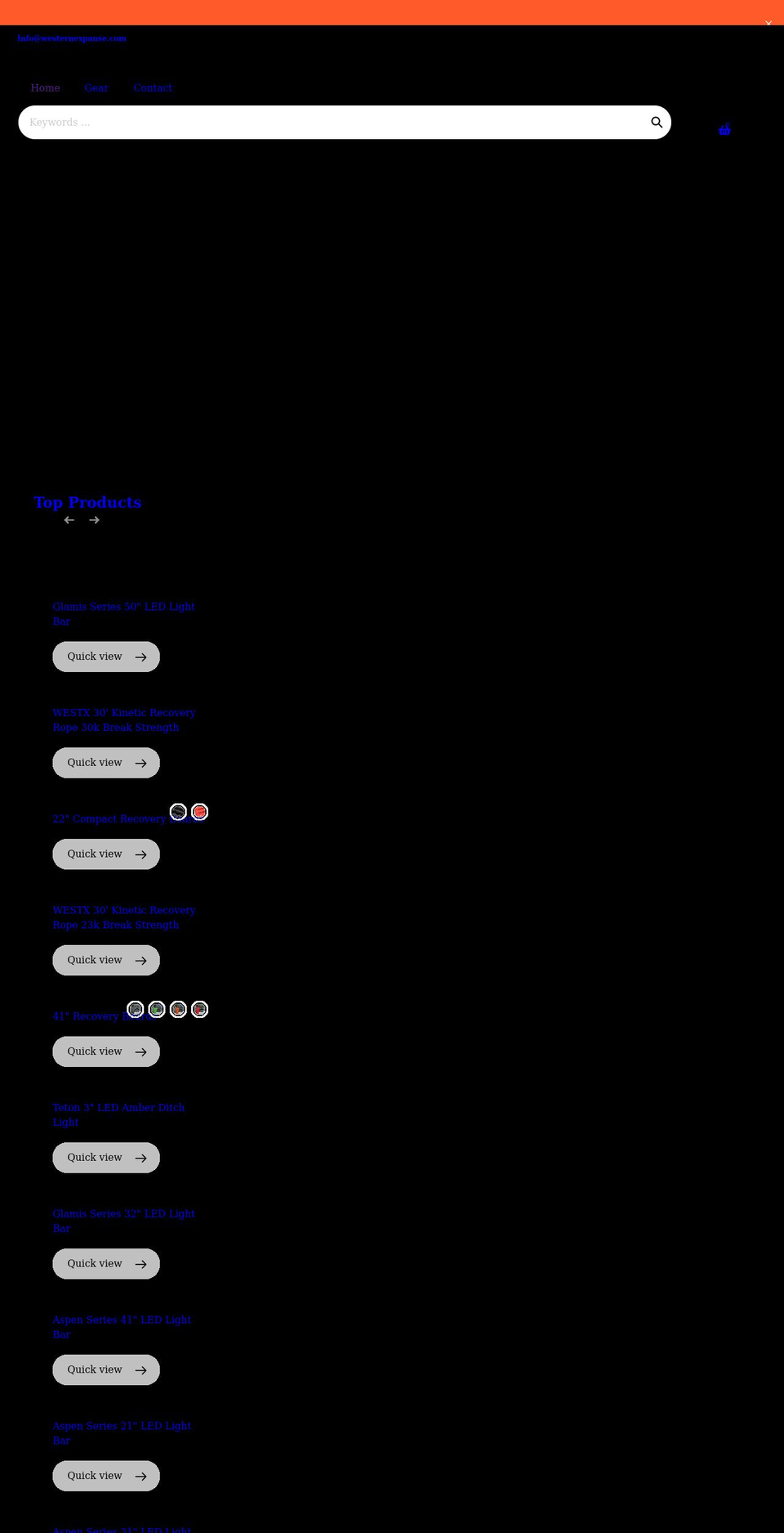 westernexpanse.com shopify website screenshot