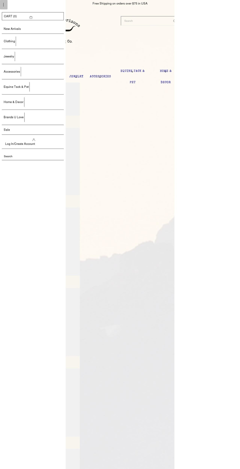 westernhorizonstradingcompany.com shopify website screenshot