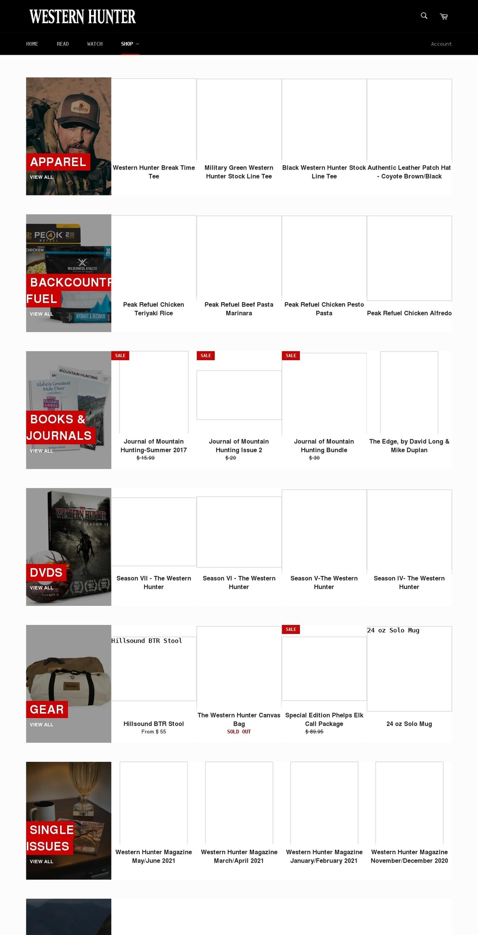 westernhunter.myshopify.com shopify website screenshot