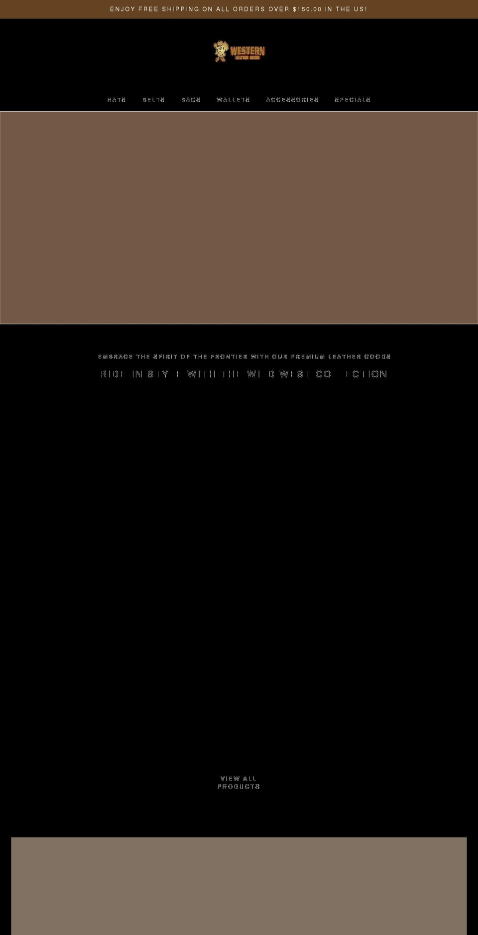 westernleathergoods.com shopify website screenshot
