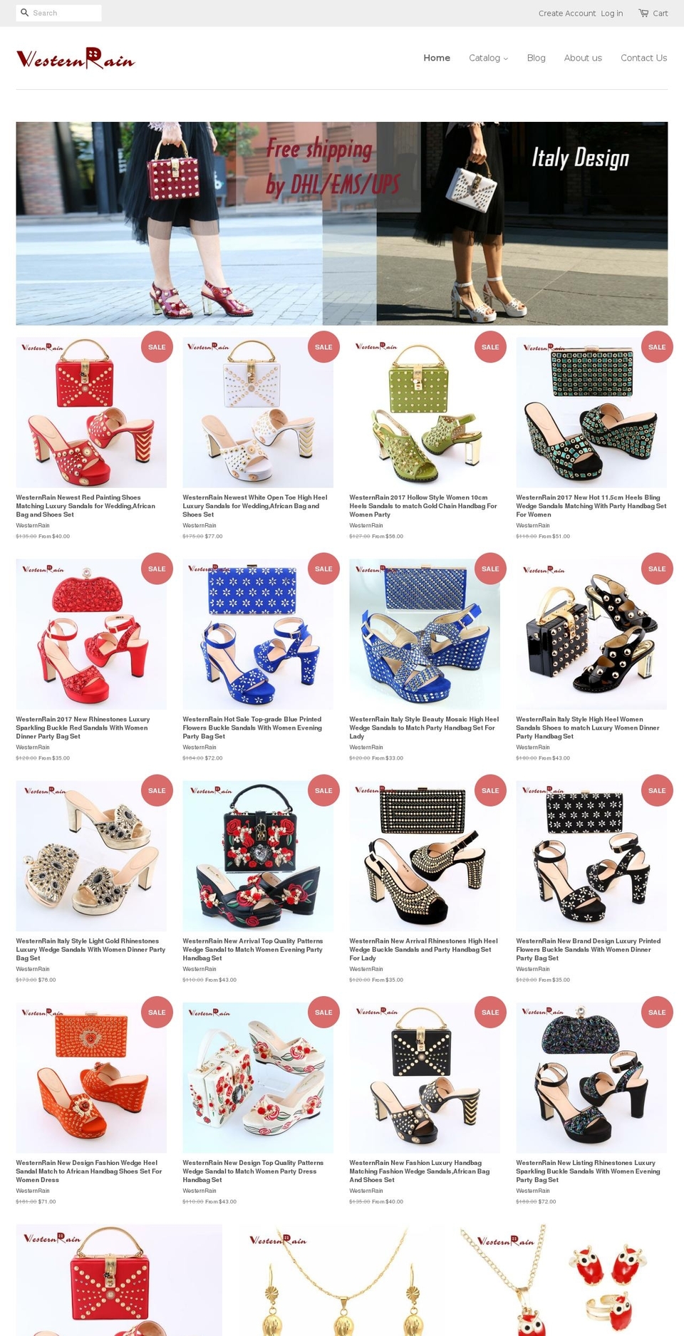 westernrain.com shopify website screenshot