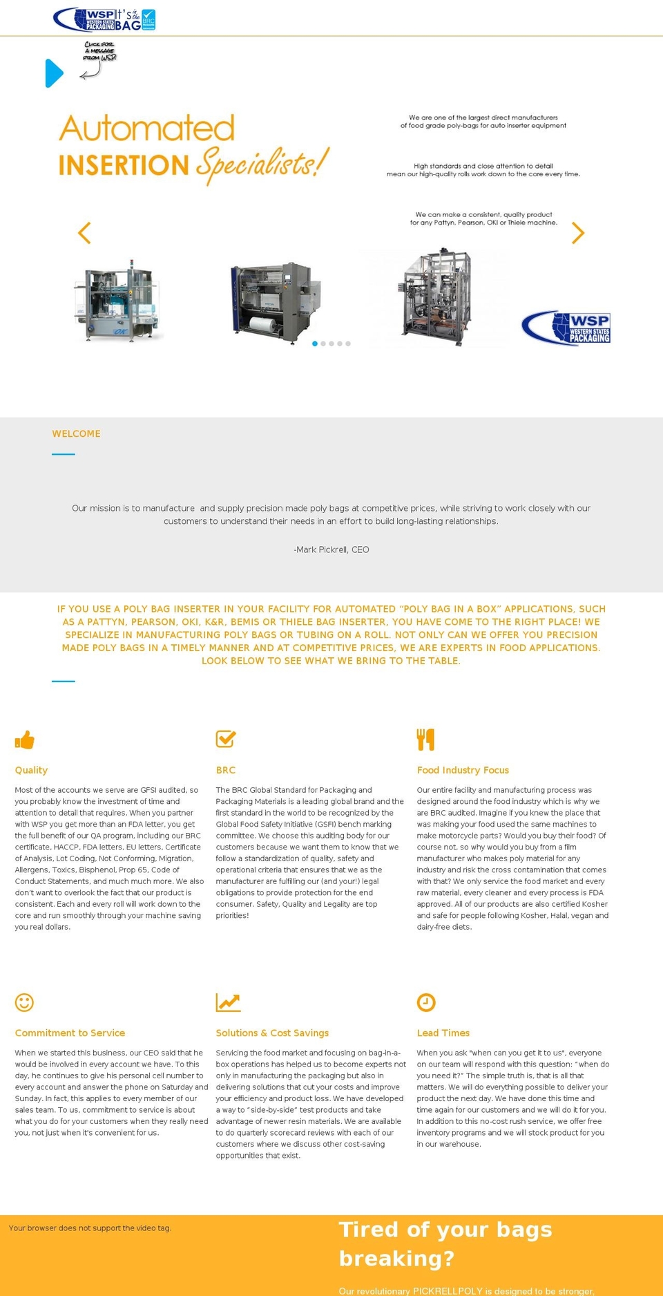 westernstatespackaging.com shopify website screenshot