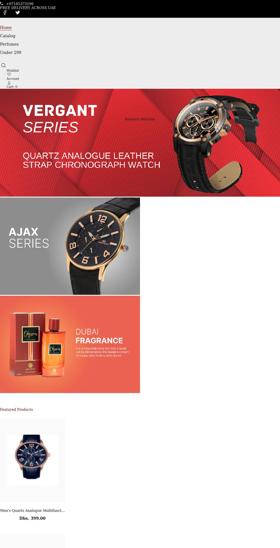 westernwatches.com shopify website screenshot