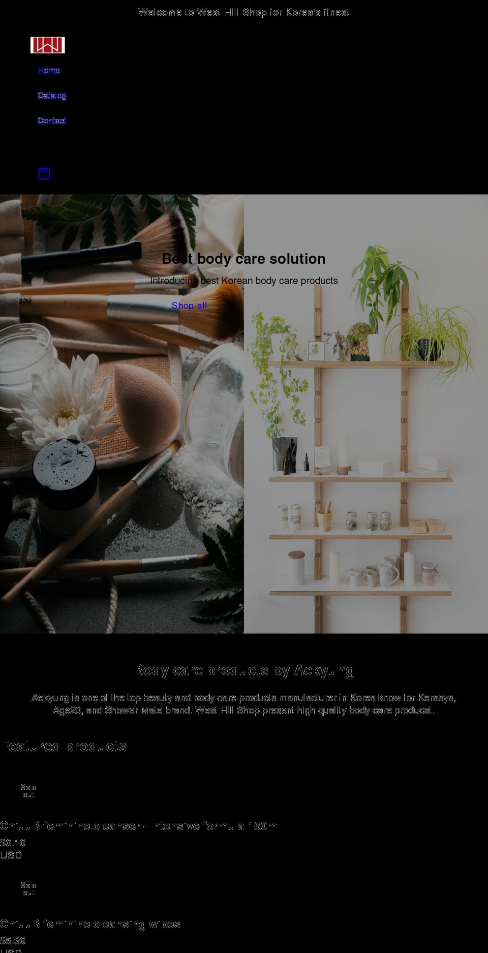 westhillcorp.net shopify website screenshot