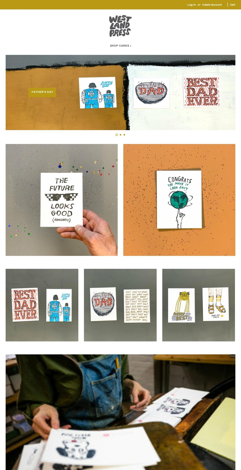 westlandpress.com shopify website screenshot