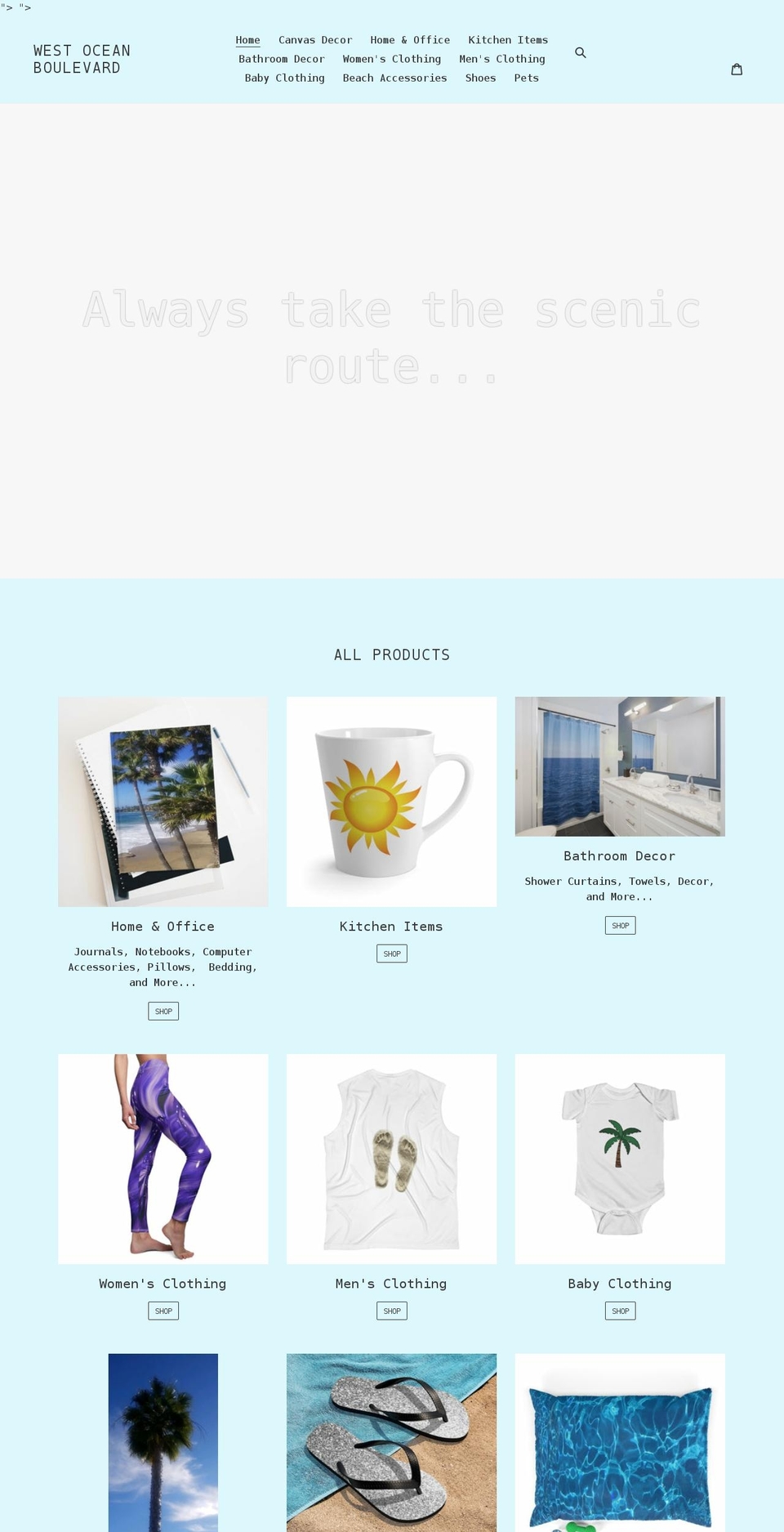 westoceanboulevard.com shopify website screenshot