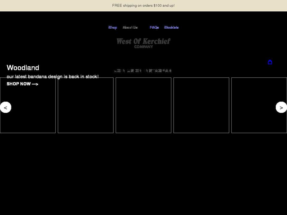 westofkerchiefco.com shopify website screenshot