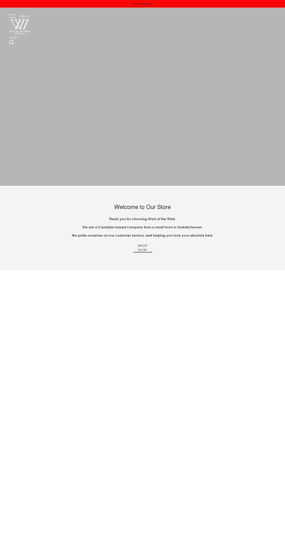 westofthethirdwatchcompany.com shopify website screenshot