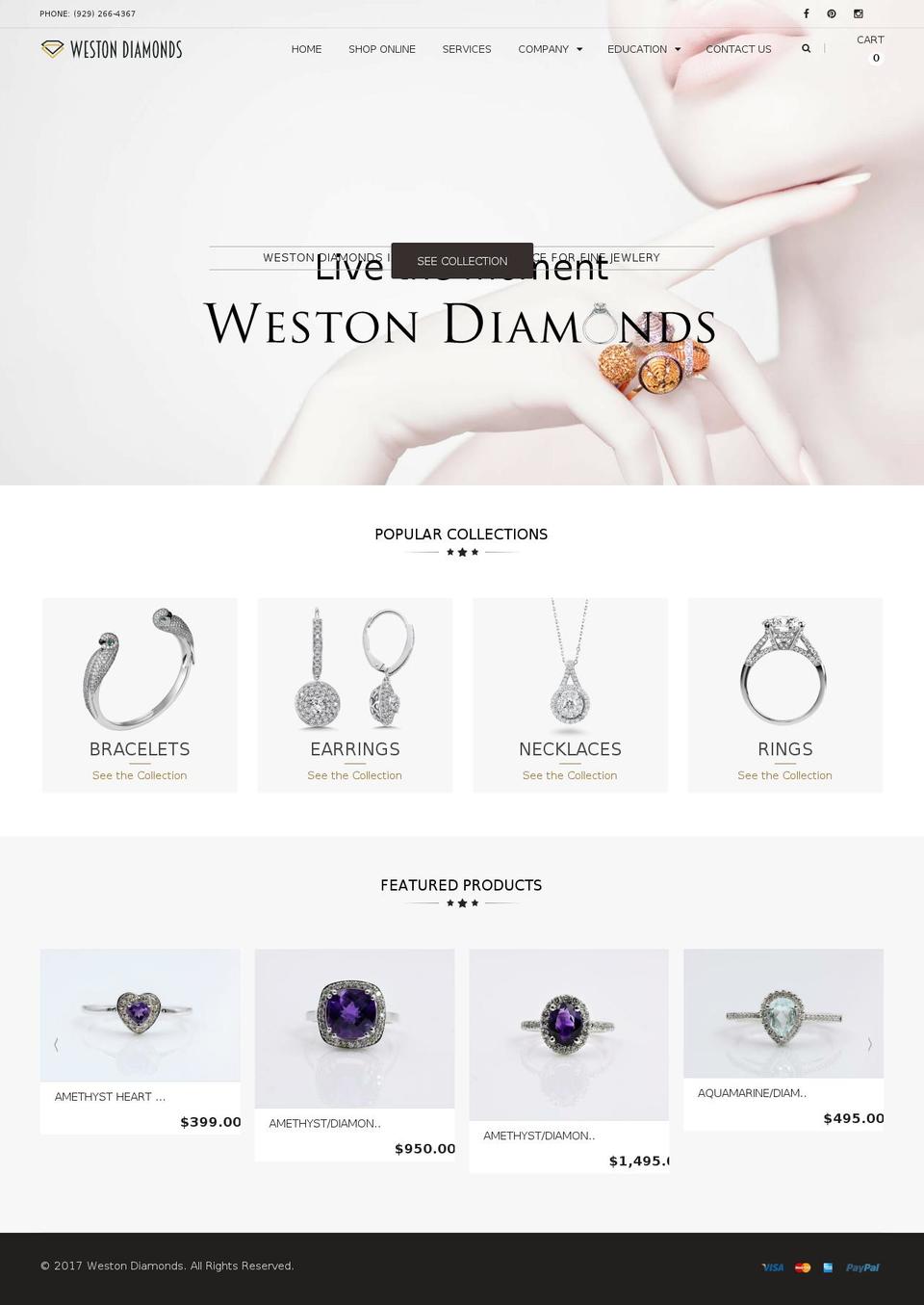 weston-diamonds Shopify theme site example westondiamonds.com