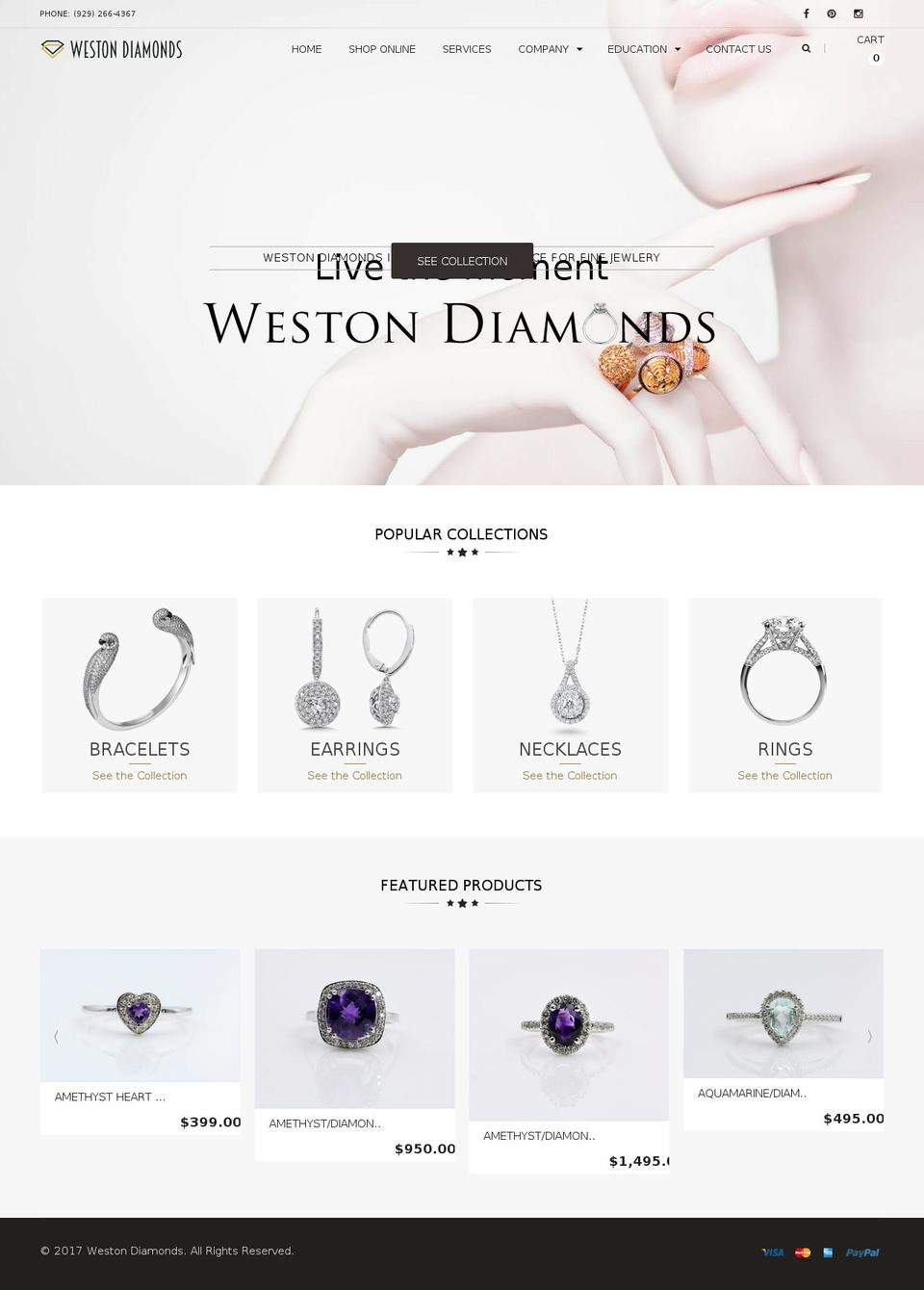 weston-diamonds Shopify theme site example westongems.com