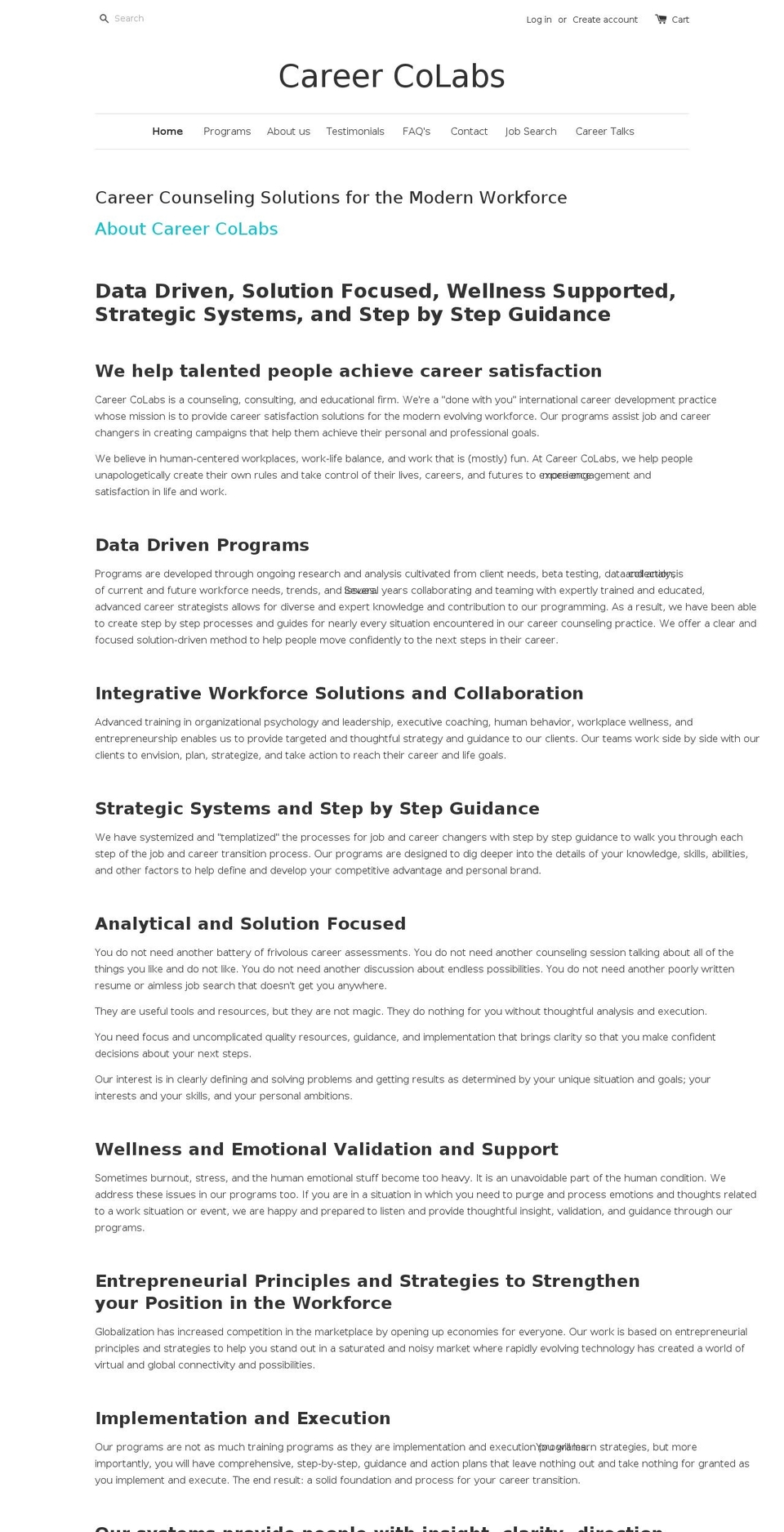 westpalmbeachcareercounseling.com shopify website screenshot