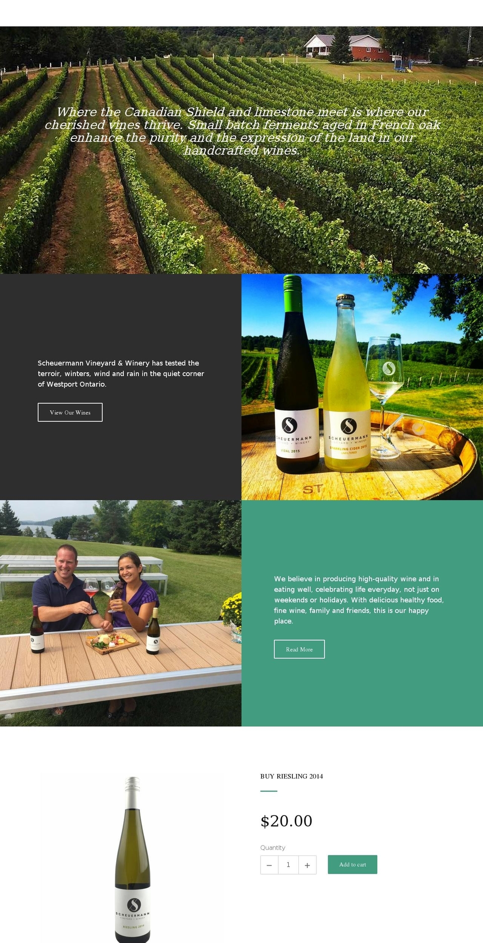 westportontariowinery.com shopify website screenshot