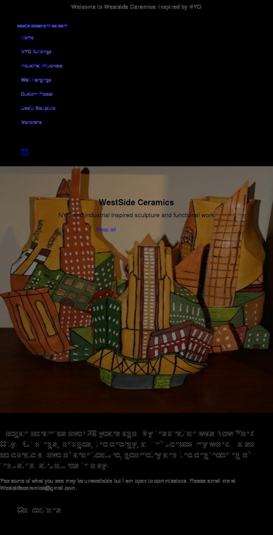 westsideceramics.com shopify website screenshot